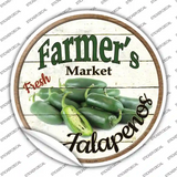 Farmers Market Jalapenos Novelty Circle Sticker Decal Small