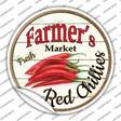 Farmers Market Red Chillies Novelty Circle Sticker Decal Small