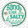 Sandy Toes Novelty Circle Sticker Decal Small