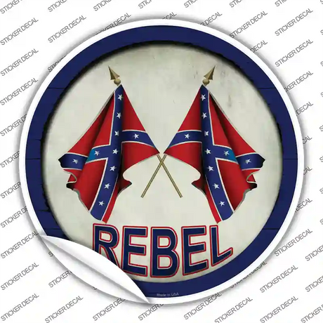 Rebel Novelty Circle Sticker Decal Small