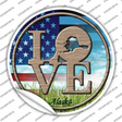 Love Alaska Novelty Circle Sticker Decal Small