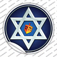 Hanukkah Star And Dreidel Novelty Circle Sticker Decal Small