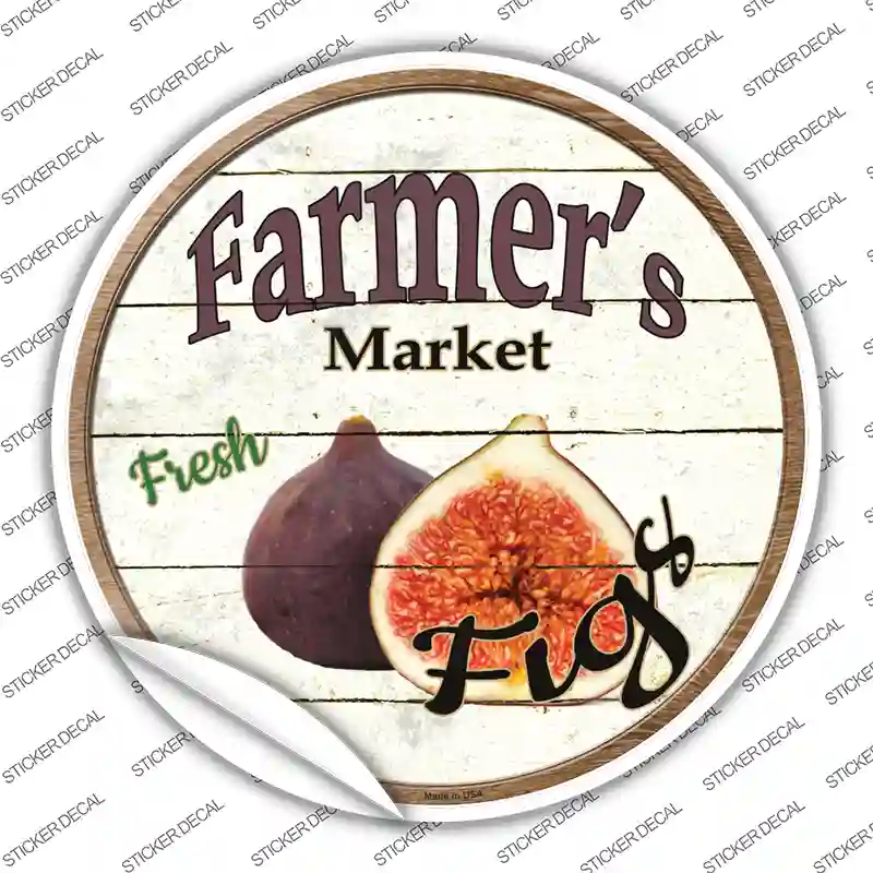 Farmers Market Figs Novelty Circle Sticker Decal Small