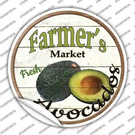 Farmers Market Avocados Novelty Circle Sticker Decal Small