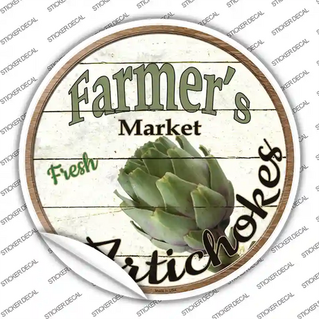 Farmers Market Artichokes Novelty Circle Sticker Decal Small