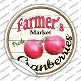 Farmers Market Cranberries Novelty Circle Sticker Decal Small