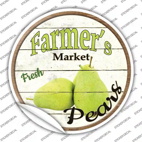 Farmers Market Pears Novelty Circle Sticker Decal Small