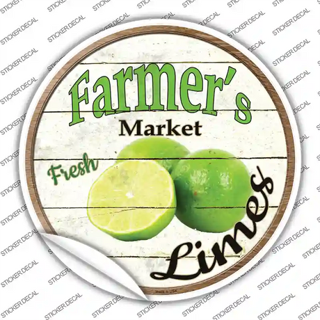 Farmers Market Limes Novelty Circle Sticker Decal Small