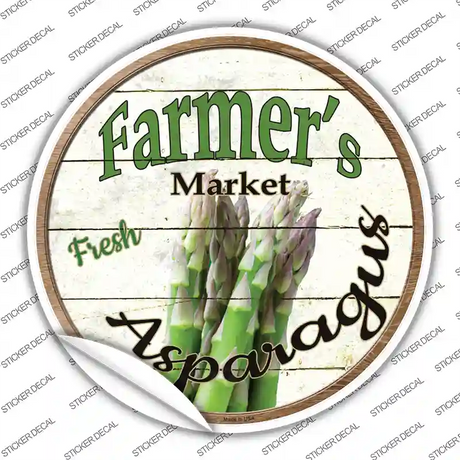 Farmers Market Asparagus Novelty Circle Sticker Decal Small