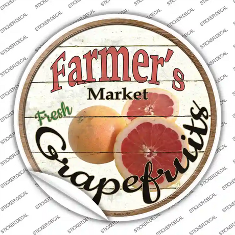 Farmers Market Grapefruits Novelty Circle Sticker Decal Small