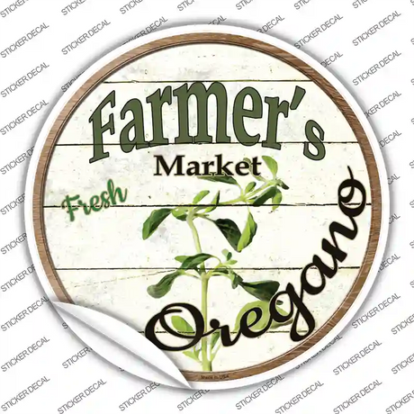 Farmers Market Oregano Novelty Circle Sticker Decal Small