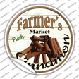 Farmers Market Cinnamon Novelty Circle Sticker Decal Small