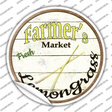 Farmers Market Lemongrass Novelty Circle Sticker Decal Small