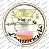 Farmers Market Lemonade Novelty Circle Sticker Decal Small