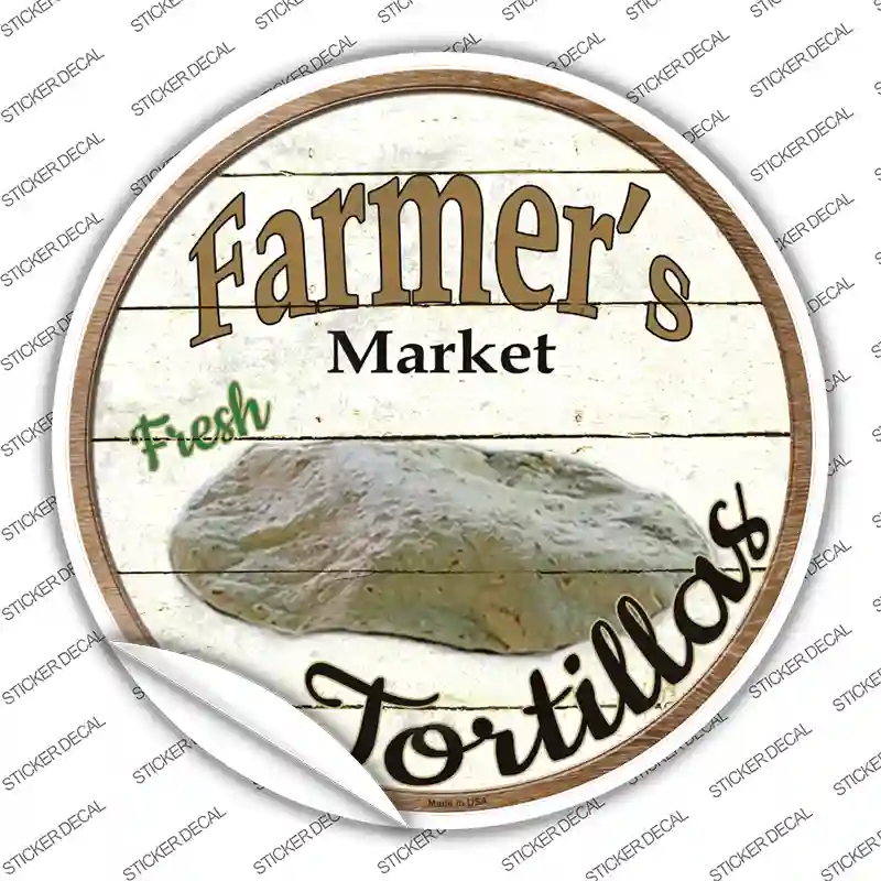 Farmers Market Tortillas Novelty Circle Sticker Decal Small