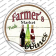 Farmers Market Wines Novelty Circle Sticker Decal Small