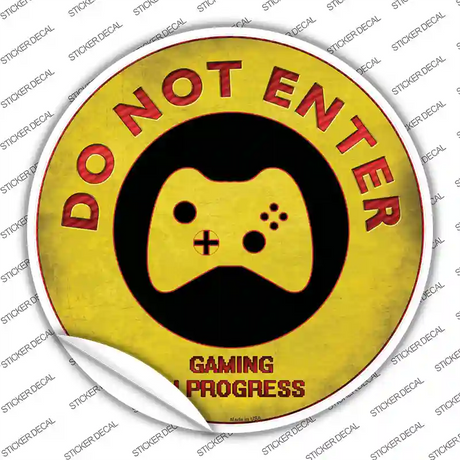 Do Not Enter Xbox Novelty Circle Sticker Decal Small