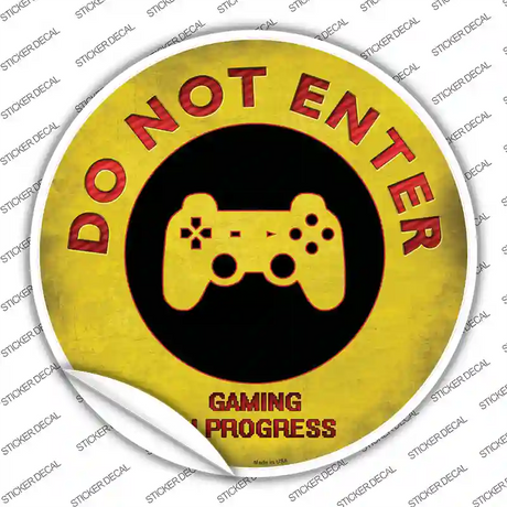 Do Not Enter PlayStation Novelty Circle Sticker Decal Small