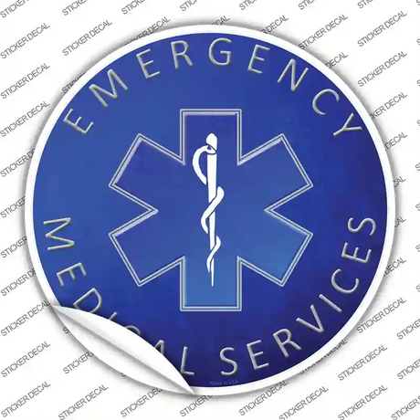 Emergency Medical Services Novelty Circle Sticker Decal Small