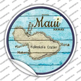 Maui Hawaii Map Novelty Circle Sticker Decal Small