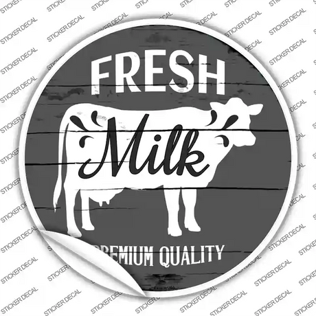 Fresh Milk Premium Quality Novelty Circle Sticker Decal Small