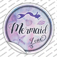 Mermaid Zone Novelty Circle Sticker Decal Small