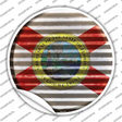 Florida Flag Corrugated Novelty Circle Sticker Decal Small