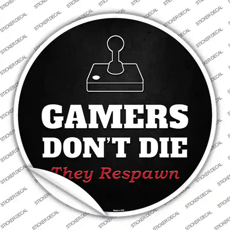 Atari Gamers Dont Die Novelty Circle Sticker Decal Small