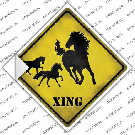 Horse Xing Novelty Diamond Sticker Decal Small