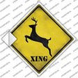 Deer Xing Novelty Diamond Sticker Decal Small