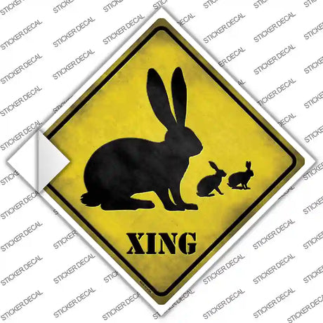 Rabbit Xing Novelty Diamond Sticker Decal Small