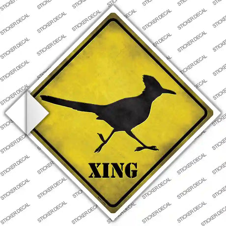 Roadrunner Xing Novelty Diamond Sticker Decal Small