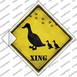 Ducks Xing Novelty Diamond Sticker Decal Small