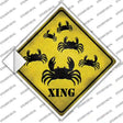 Crab Xing Novelty Diamond Sticker Decal Small