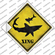 Shark Xing Novelty Diamond Sticker Decal Small