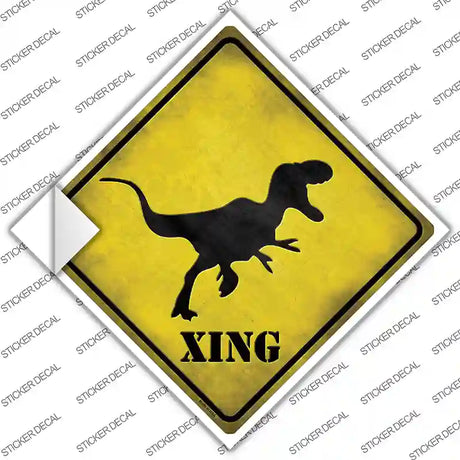 T-Rex Xing Novelty Diamond Sticker Decal Small