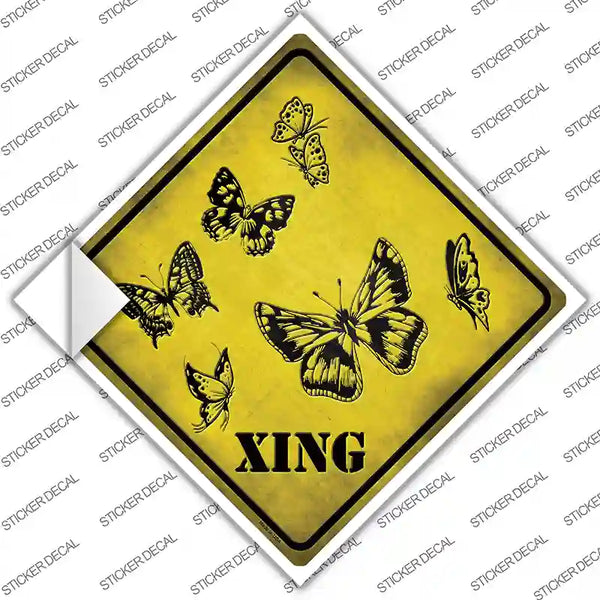 Butterflies Xing Novelty Diamond Sticker Decal | Smart Blonde