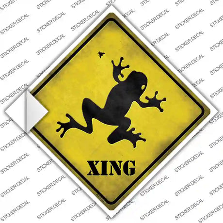 Frog Xing Novelty Diamond Sticker Decal Small