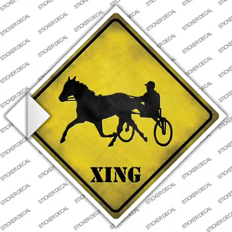 Harness Racing Xing Novelty Diamond Sticker Decal | Smart Blonde