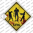 Zombies Xing Novelty Diamond Sticker Decal Small