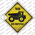 No Dumping Novelty Diamond Sticker Decal
