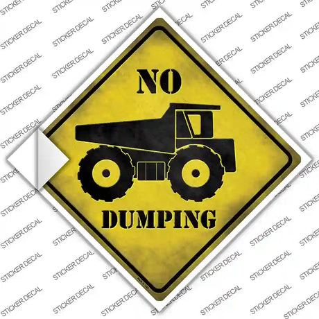 No Dumping Novelty Diamond Sticker Decal