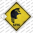 Raccoon Xing Novelty Diamond Sticker Decal Small