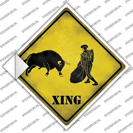 Bullfight Xing Novelty Diamond Sticker Decal Small