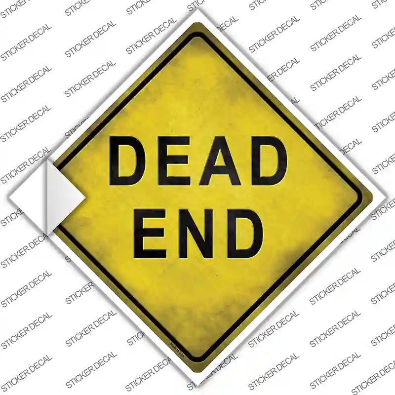 Dead End Textured Novelty Diamond Sticker Decal
