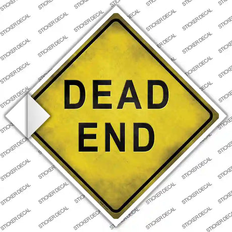 Dead End Textured Novelty Diamond Sticker Decal