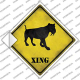 Saber-Toothed Tiger Xing Novelty Diamond Sticker Decal