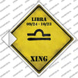 Libra Zodiac Symbol Xing Novelty Diamond Sticker Decal Small