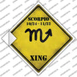 Scorpio Zodiac Symbol Xing Novelty Diamond Sticker Decal Small