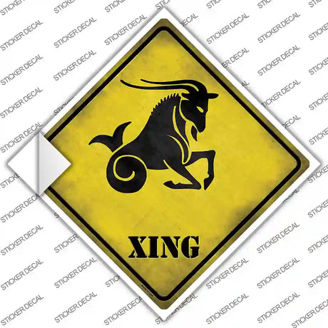 Capricorn Zodiac Animal Xing Novelty Diamond Sticker Decal Small